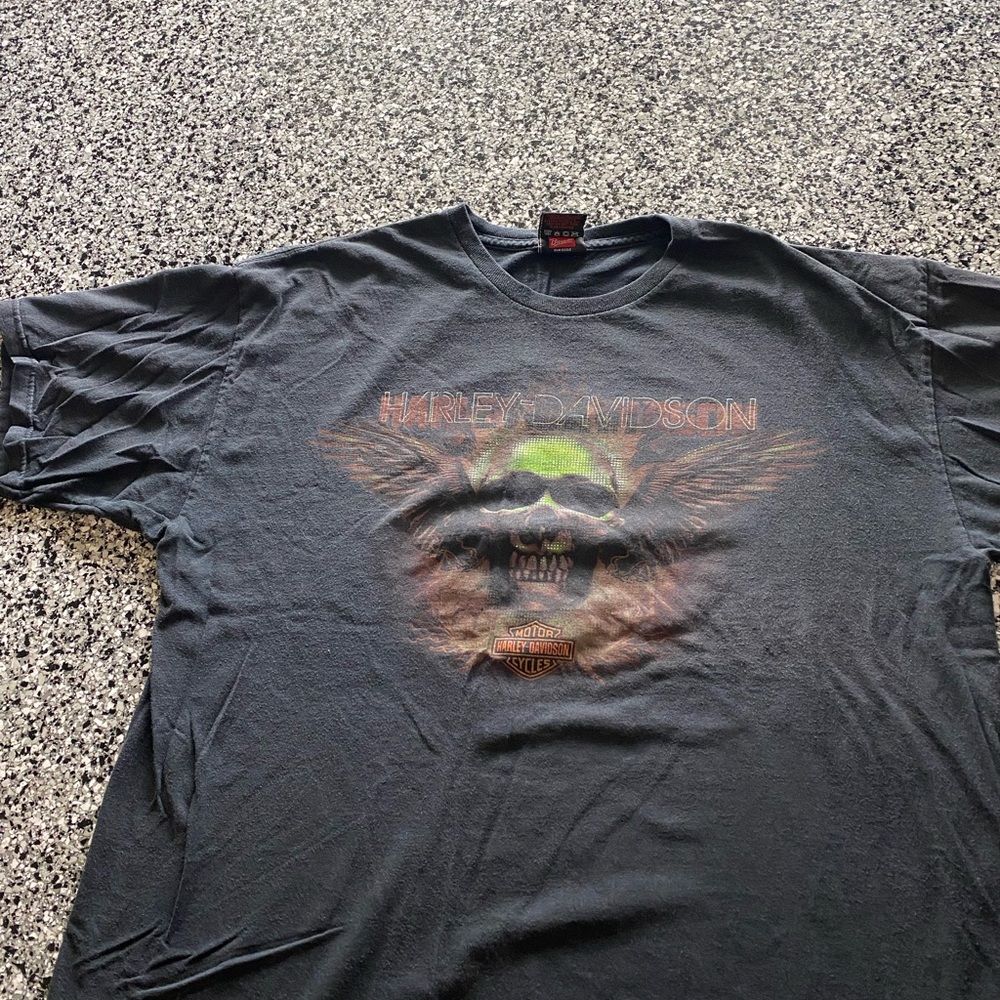 Harley-Davidson Dark Gray Skull Graphic Tee